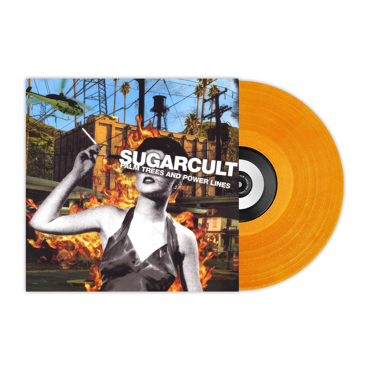 SUGARCULT ‘PALM TREES AND POWERLINES’ LP (Exclusive – Limited to 300, Orange Crush Glitter Vinyl)