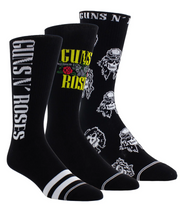 GUNS N ROSES '3 PACK' CREW SOCKS