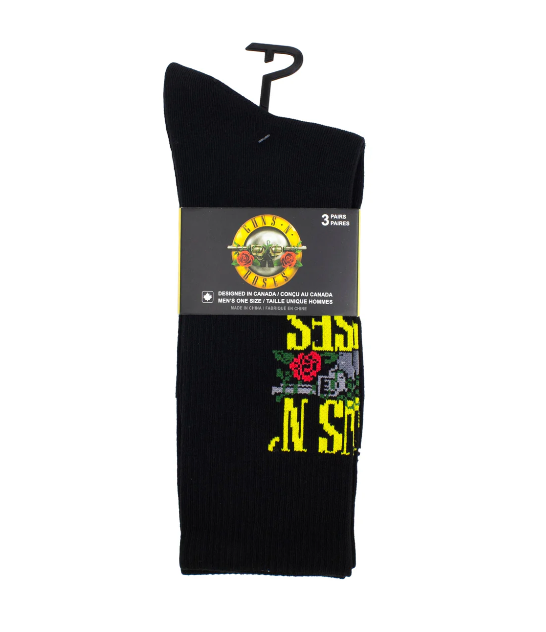 GUNS N ROSES '3 PACK' CREW SOCKS