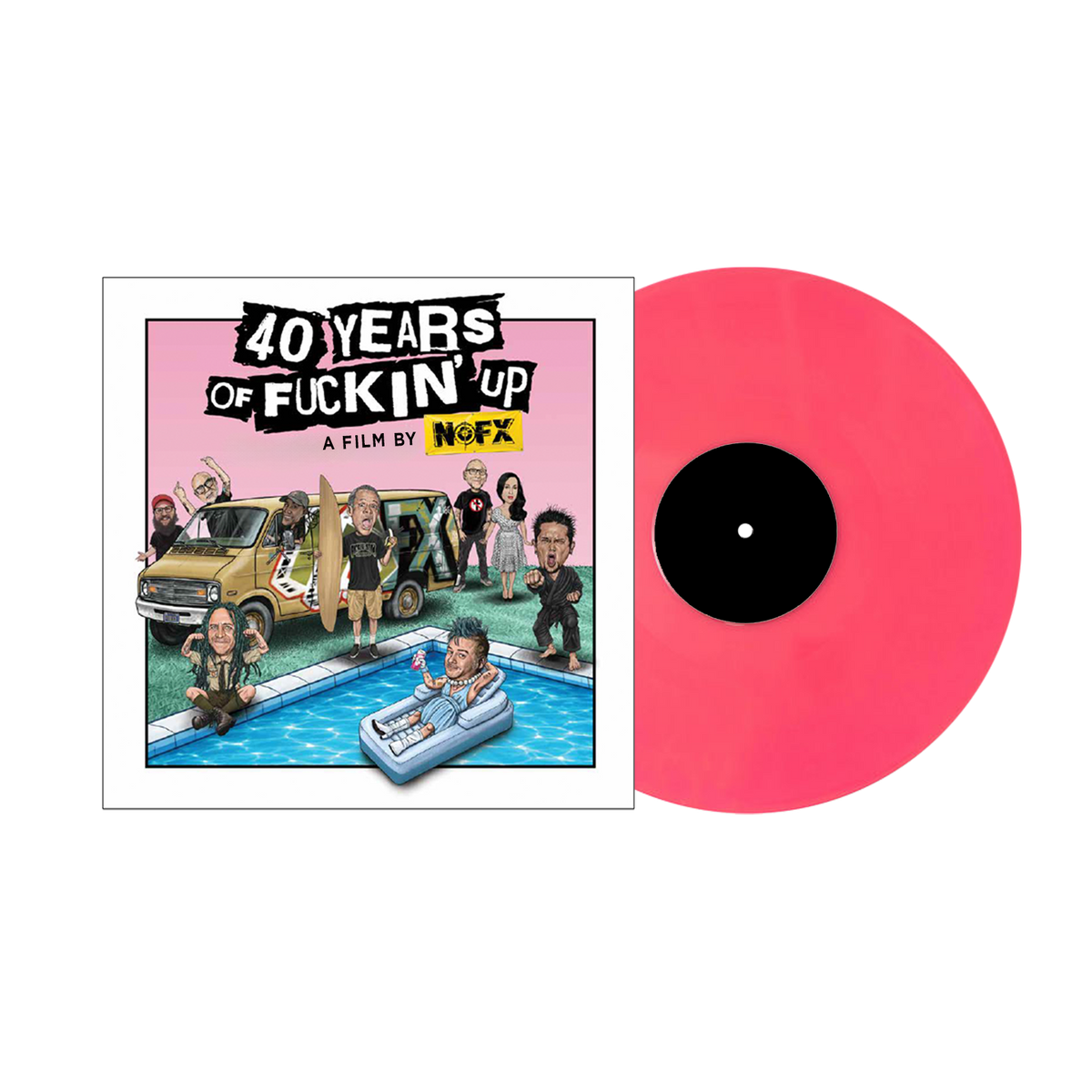 NOFX ‘40 YEARS OF F*CKIN' UP: SOUNDTRACK’ LP (Pink Vinyl)