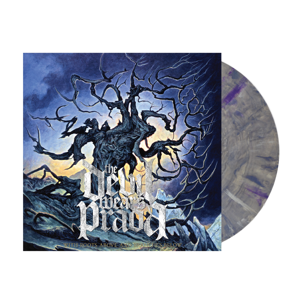 THE DEVIL WEARS PRADA ‘WITH ROOTS ABOVE AND BRANCHES BELOW’ LP (Exclusive – Limited to 300, Silver & Purple "Decepticons" Vinyl)
