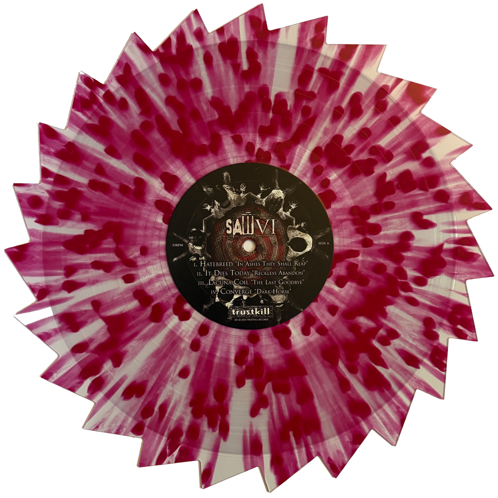 SAW VI SOUNDTRACK 2LP (Exclusive – Limited to 300, "Sawblade" Clear with Blood Red Splatter Vinyl)