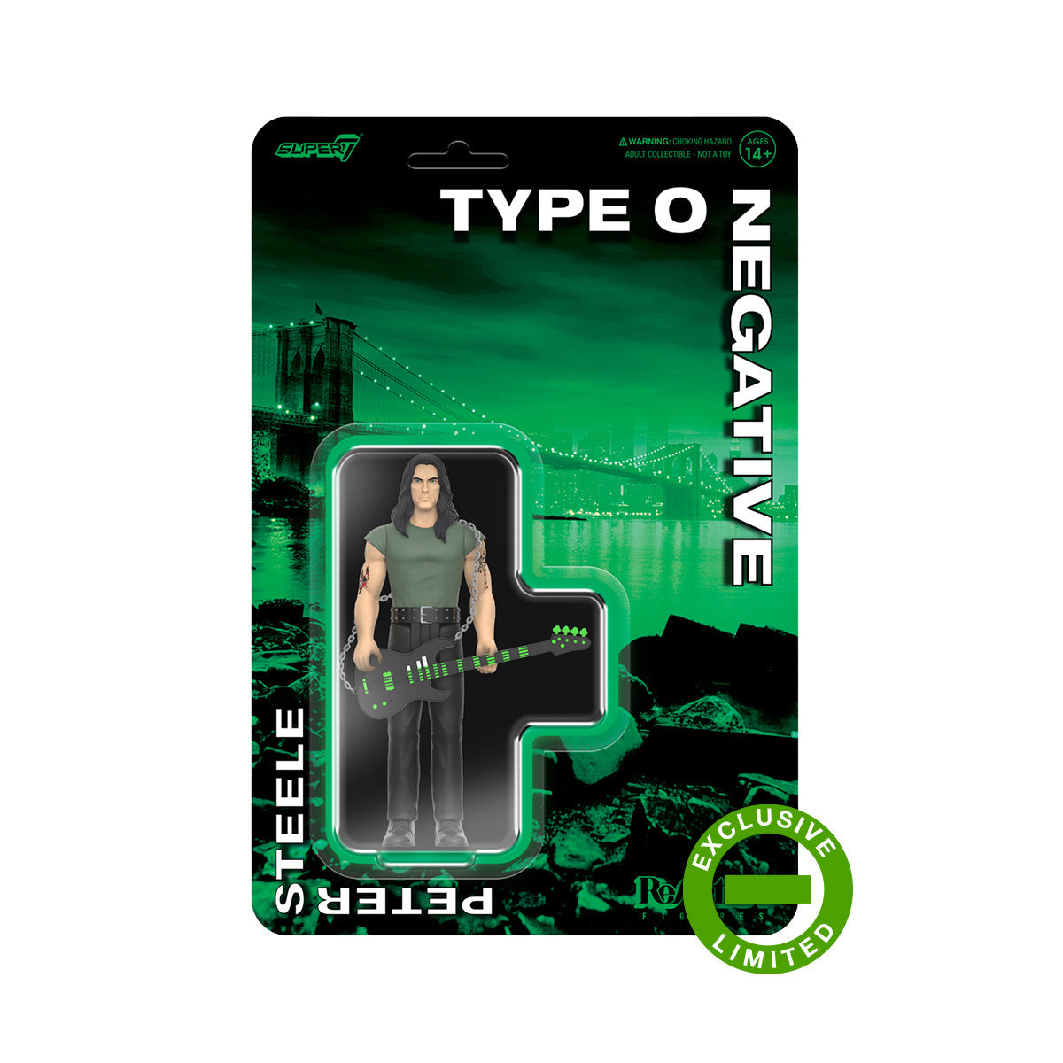 TYPE O NEGATIVE PETER STEELE (WORLD COMING DOWN) REACTION FIGURE *Blemished Packaging*