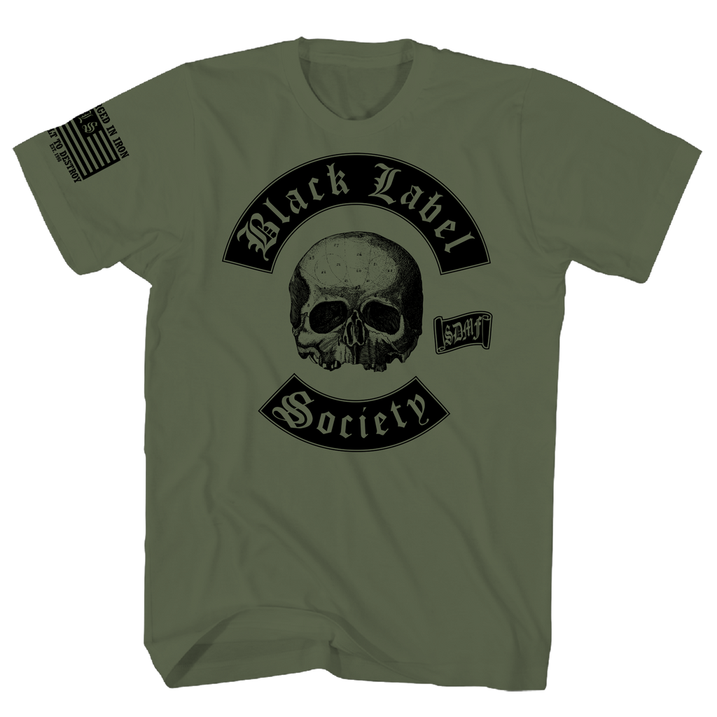 BLACK LABEL SOCIETY GREEN FLAG F/B T-SHIRT