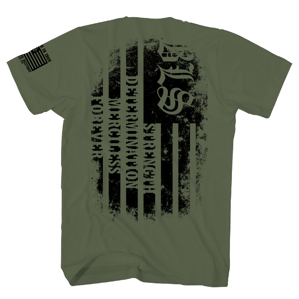 BLACK LABEL SOCIETY GREEN FLAG F/B T-SHIRT