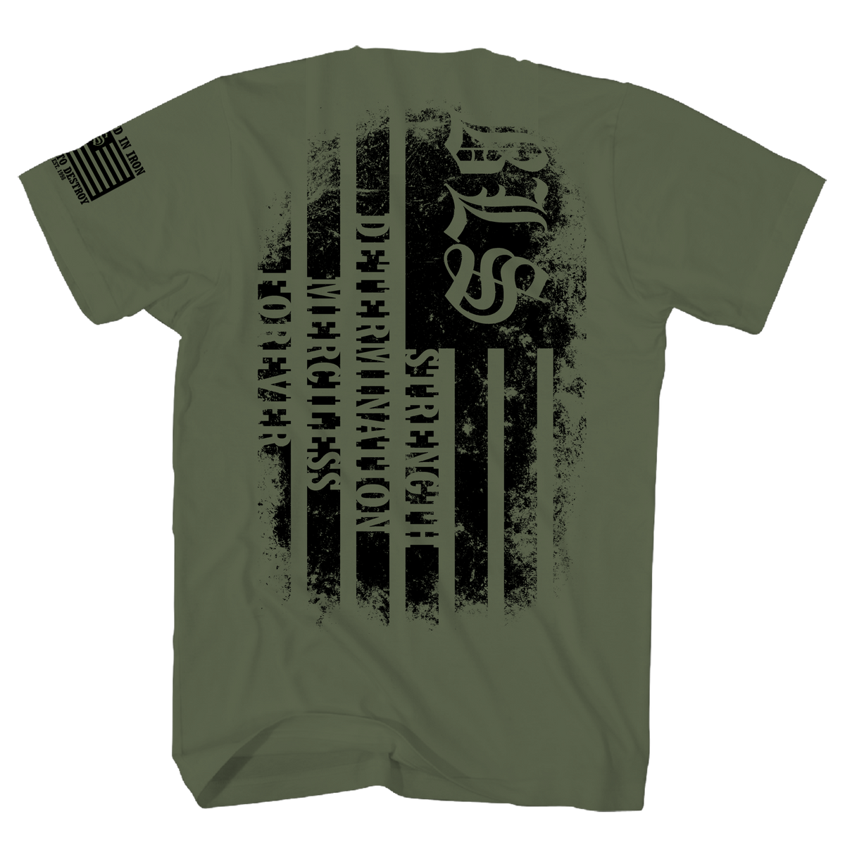 BLACK LABEL SOCIETY GREEN FLAG F/B T-SHIRT
