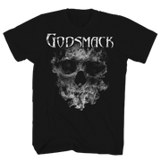 GODMACK SMOKING SKULL BLACK T-SHIRT