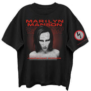 MARILYN MANSON MECHANICAL ANIMAL FRT/SLV LIMO BLACK ENZYME WASH T-SHIRT/GIANT VINTAGE T-SHIRT
