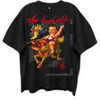 STONE TEMPLE PILOTS PURPLE ALBUM COVER LIMO BLACK ENZYME WASH T-SHIRT/GIANT VINTAGE T-SHIRT