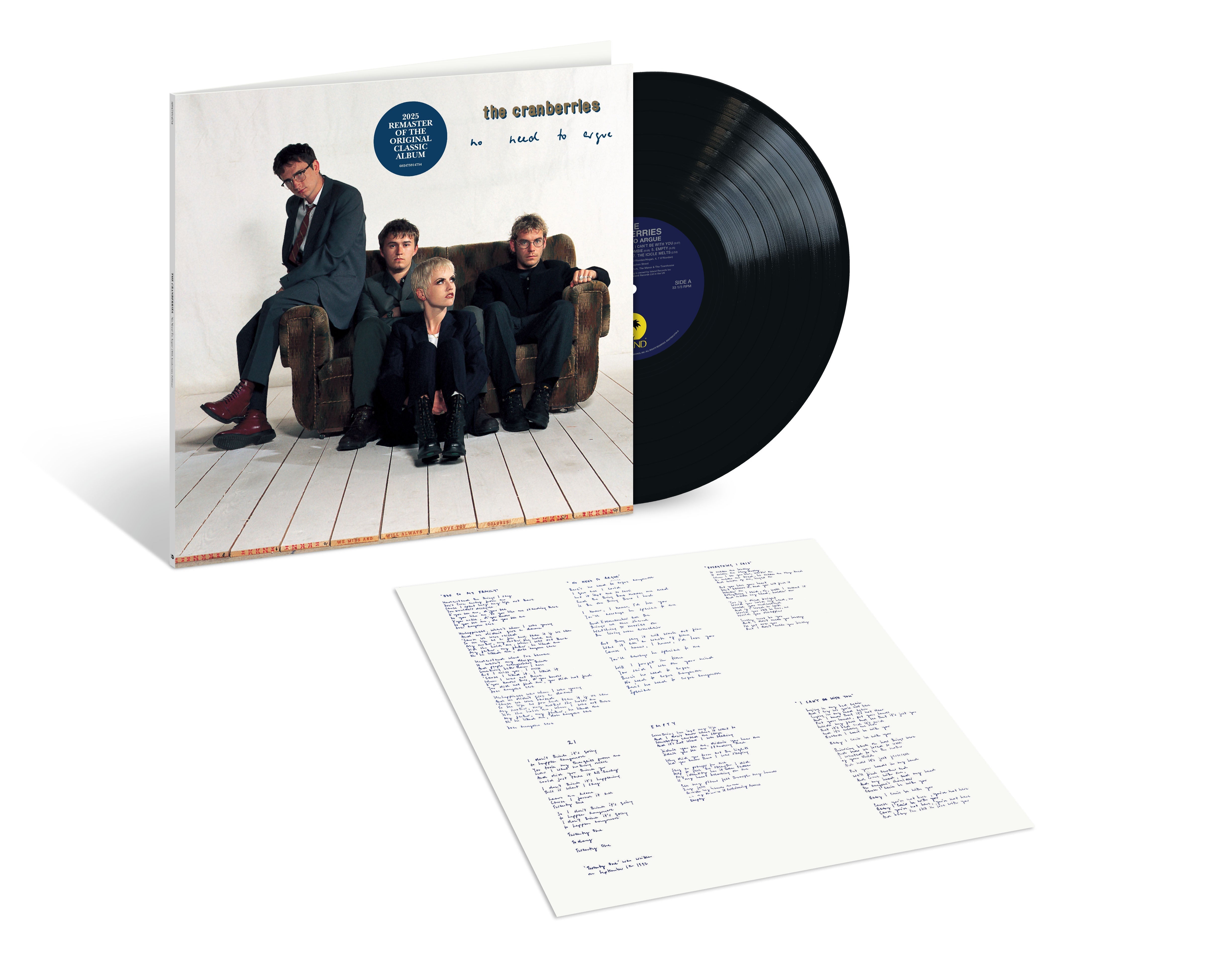 THE CRANBERRIES 'NO NEED TO ARGUE' LP (30th Anniversary Edition)