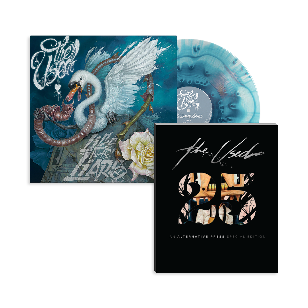 THE USED'LIES FOR THE LIARS' LP (Limited Edition ' Only 500 Made, Ultra Clear + Sea Blue Cloudy Vinyl) + AP SPECIAL COLLECTOR'S EDITION MAGAZINE