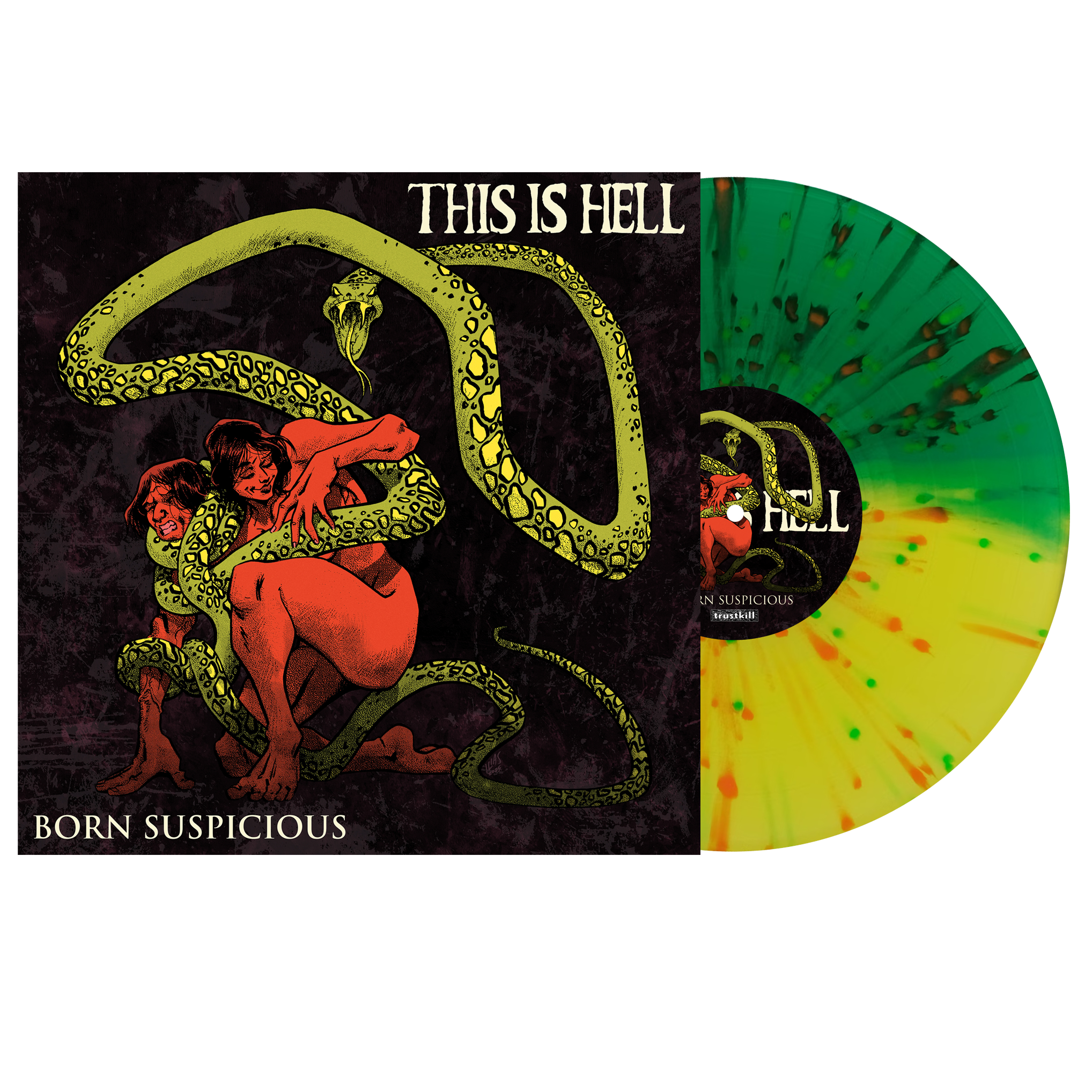 THIS IS HELL ‘BORN SUSPICIOUS’ EP (Limited Edition – Only 300 Made, Half Yellow Half Green w/ Splatter Vinyl)