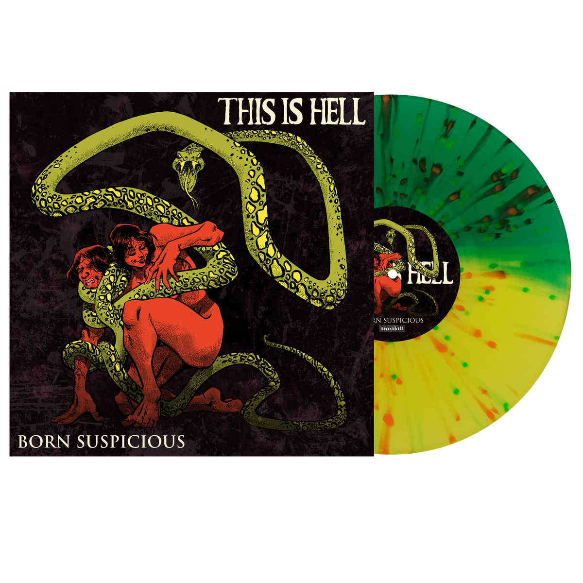 THIS IS HELL ‘BORN SUSPICIOUS’ EP (Limited Edition – Only 300 Made, Half Yellow Half Green w/ Splatter Vinyl)