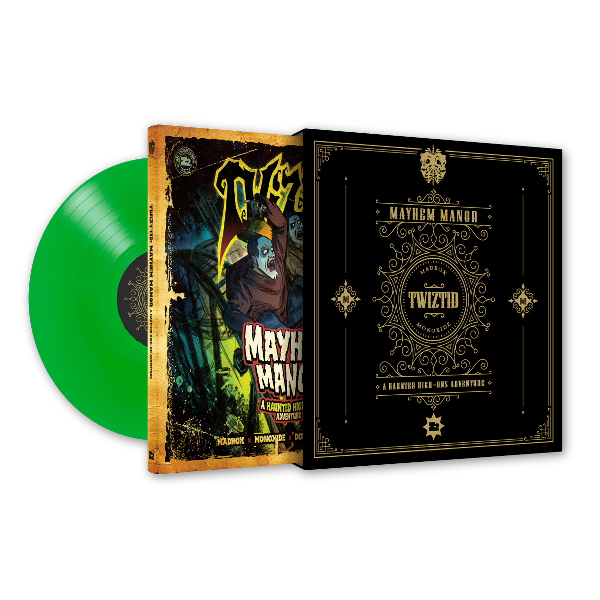 TWIZTID 'HAUNTED HIGH-ONS' LP (Green Vinyl) + TWIZTID: MAYHEM MANOR - GRAPHIC NOVEL