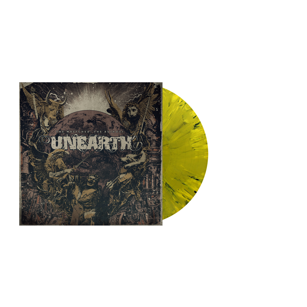 UNEARTH ‘THE WRETCHED; THE RUINOUS’ LP (Limited Edition – Only 300 made, Yellow & Black Marble Vinyl)