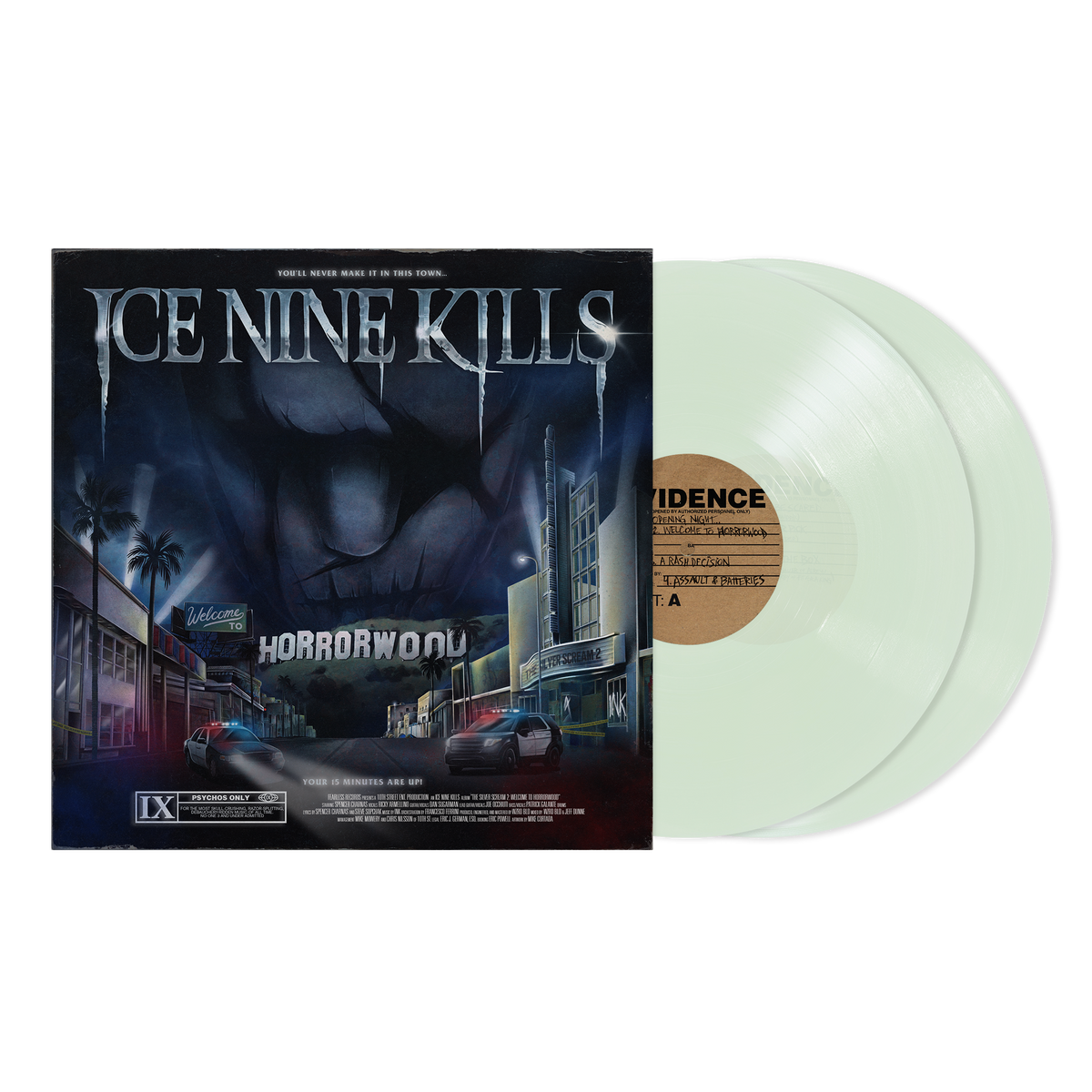 ICE NINE KILLS ‘THE SILVER SCREAM 2: WELCOME TO HORRORWOOD’ 2LP (Limited Edition – Only 500 Made, Translucent Coke Bottle Clear Vinyl)