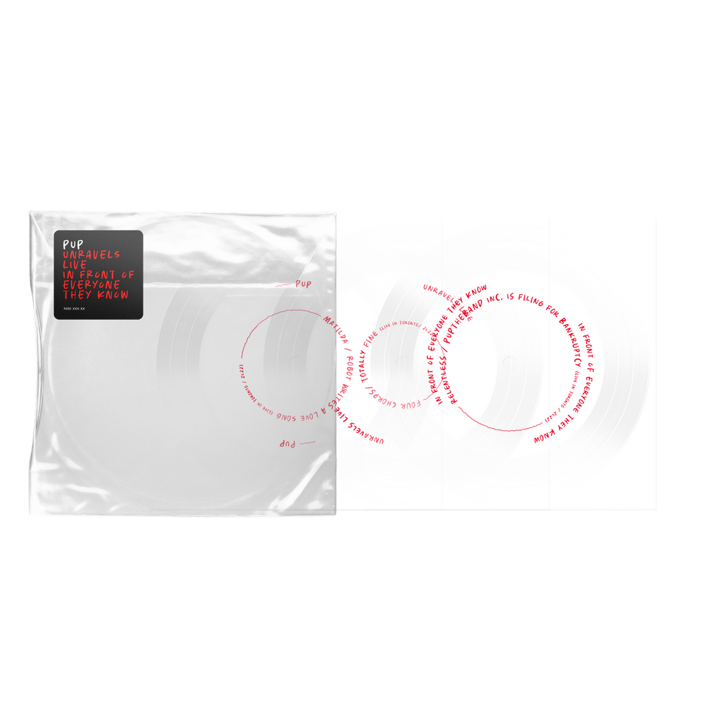PUP 'PUP UNRAVELS LIVE IN FRONT OF EVERYONE THEY KNOW' DISC (3 Piece Flexi Disc)