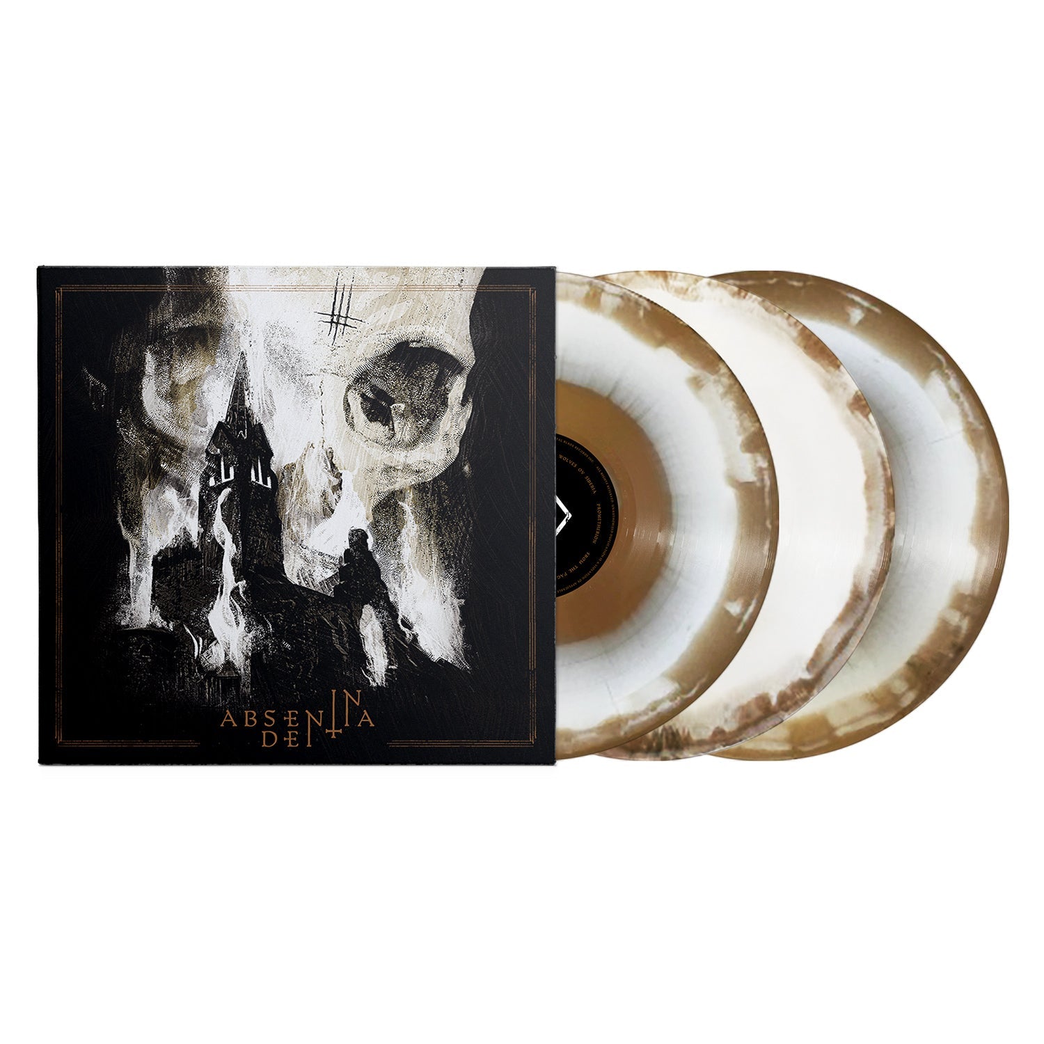 BEHEMOTH 'IN ABSENTIA DEI' GOLD & WHITE MELT 3LP