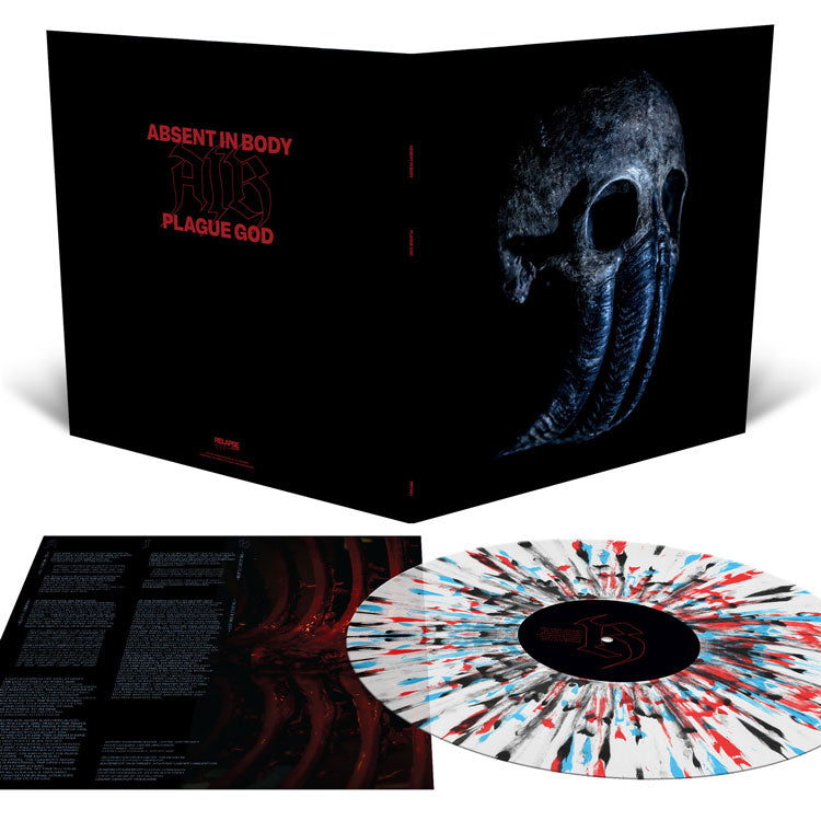 ABSENT IN BODY 'PLAGUE GOD' LP (Limited Editionâ€” Only 500 Made, Milky Clear, Cyan Blue, & Blood Red Splatter Vinyl)