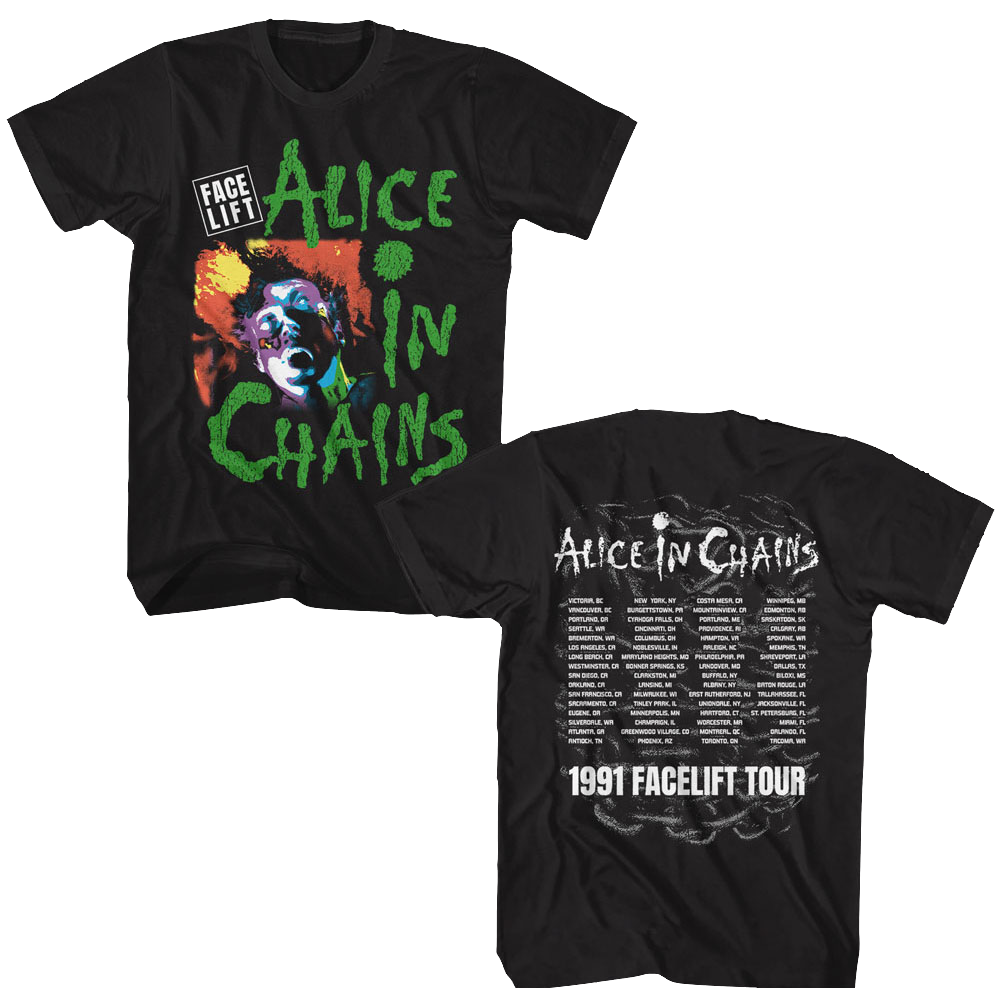 ALICE IN CHAINS 'FACELIFT TOUR 91' T-SHIRT
