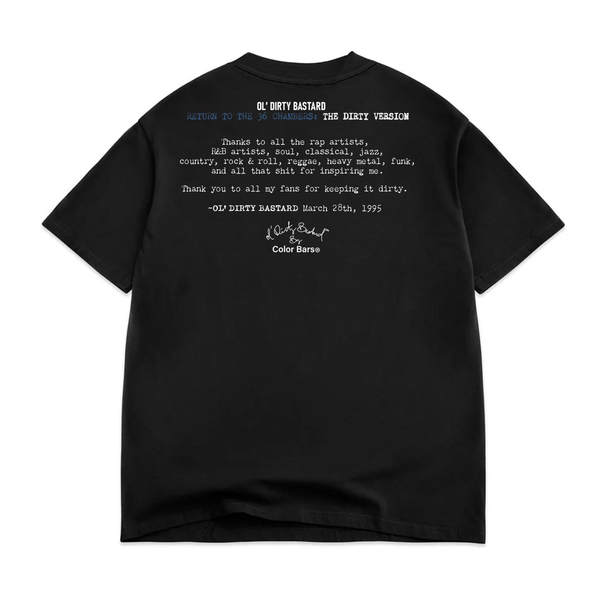 CD Tee Black Back