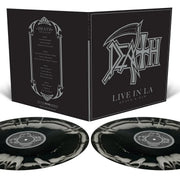 DEATH 'LIVE IN LA' 2LP (Black & Metallic Silver Merge w/Black & Metallic Silver Splatter Vinyl)