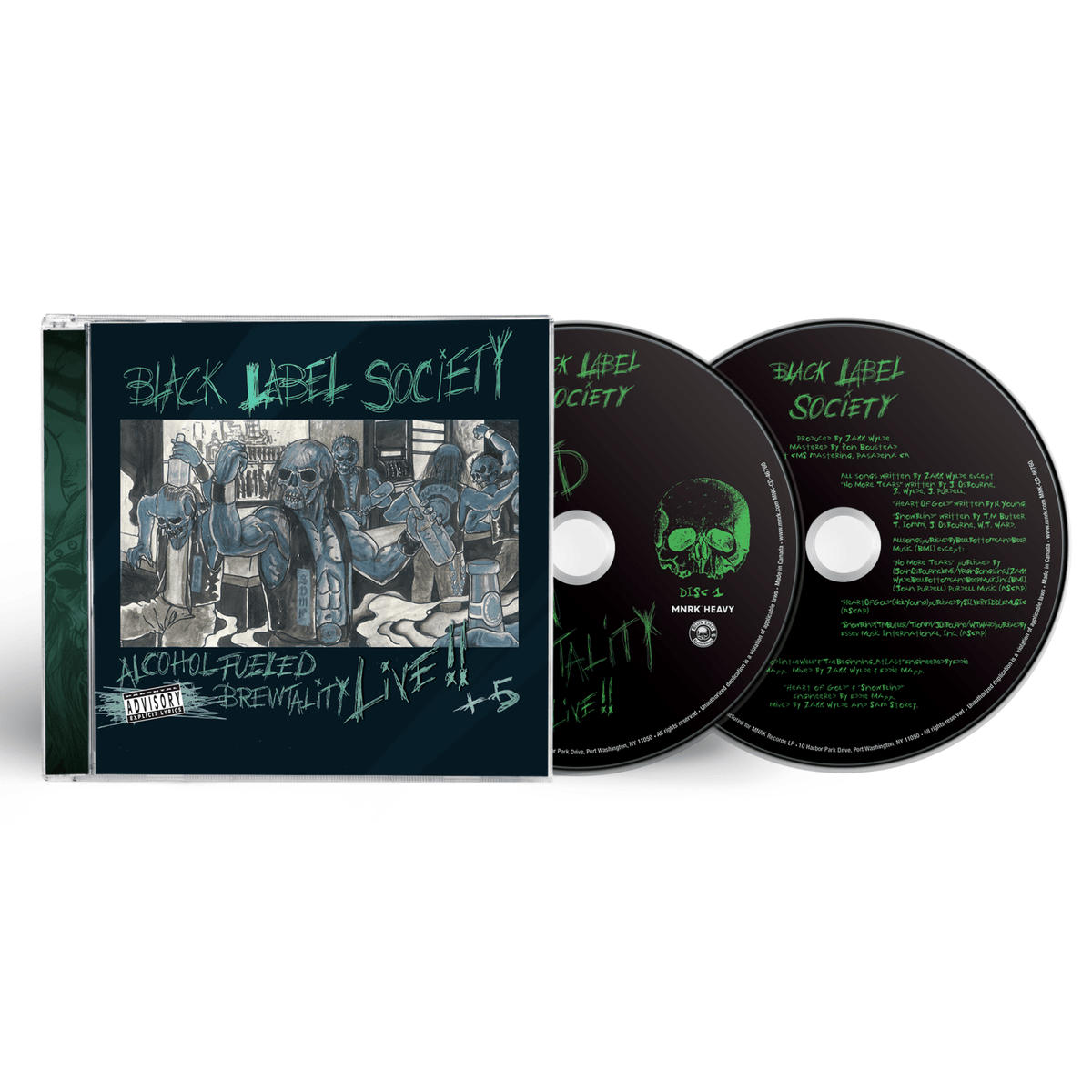 BLACK LABEL SOCIETY 'ALCOHOL FUELED BREWTALITY LIVE' CD