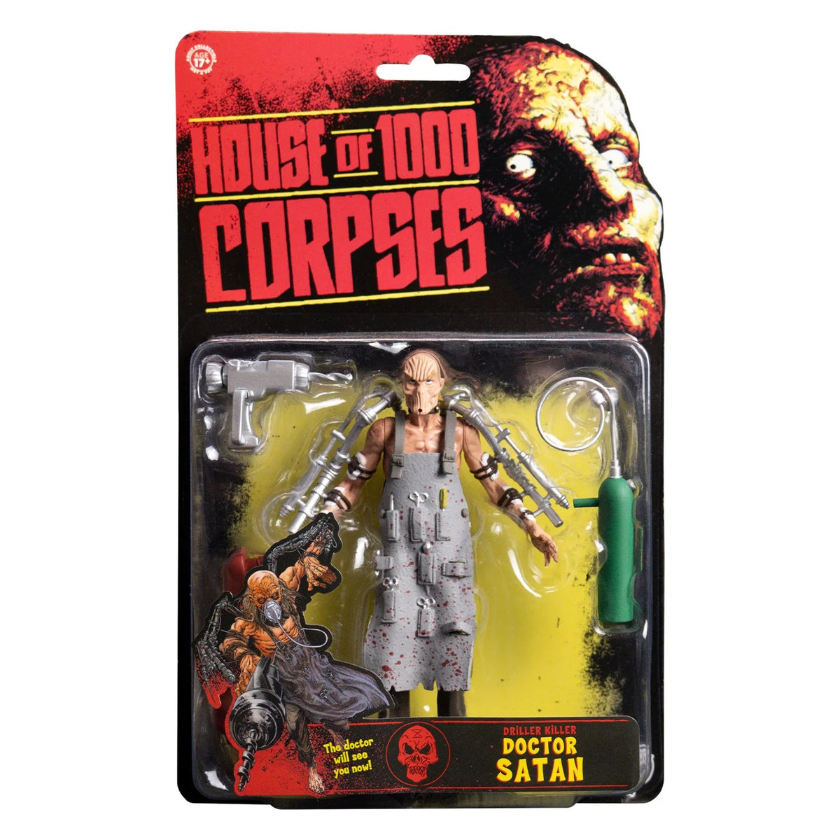 House of 1000 Corpses Dr Satan 5 Inch Action Figure Packaging Front