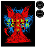 SLEEP TOKEN 'CHARACTER/ANGEL' FLOCKED BLACKLIGHT POSTERS