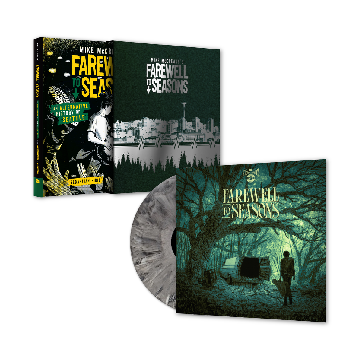MIKE MCCREADY ‘FAREWELL TO SEASONS’ LP (Exclusive – Limited to 500, "Poltergeist" Vinyl)  + 12"x12" DELUXE GRAPHIC NOVEL