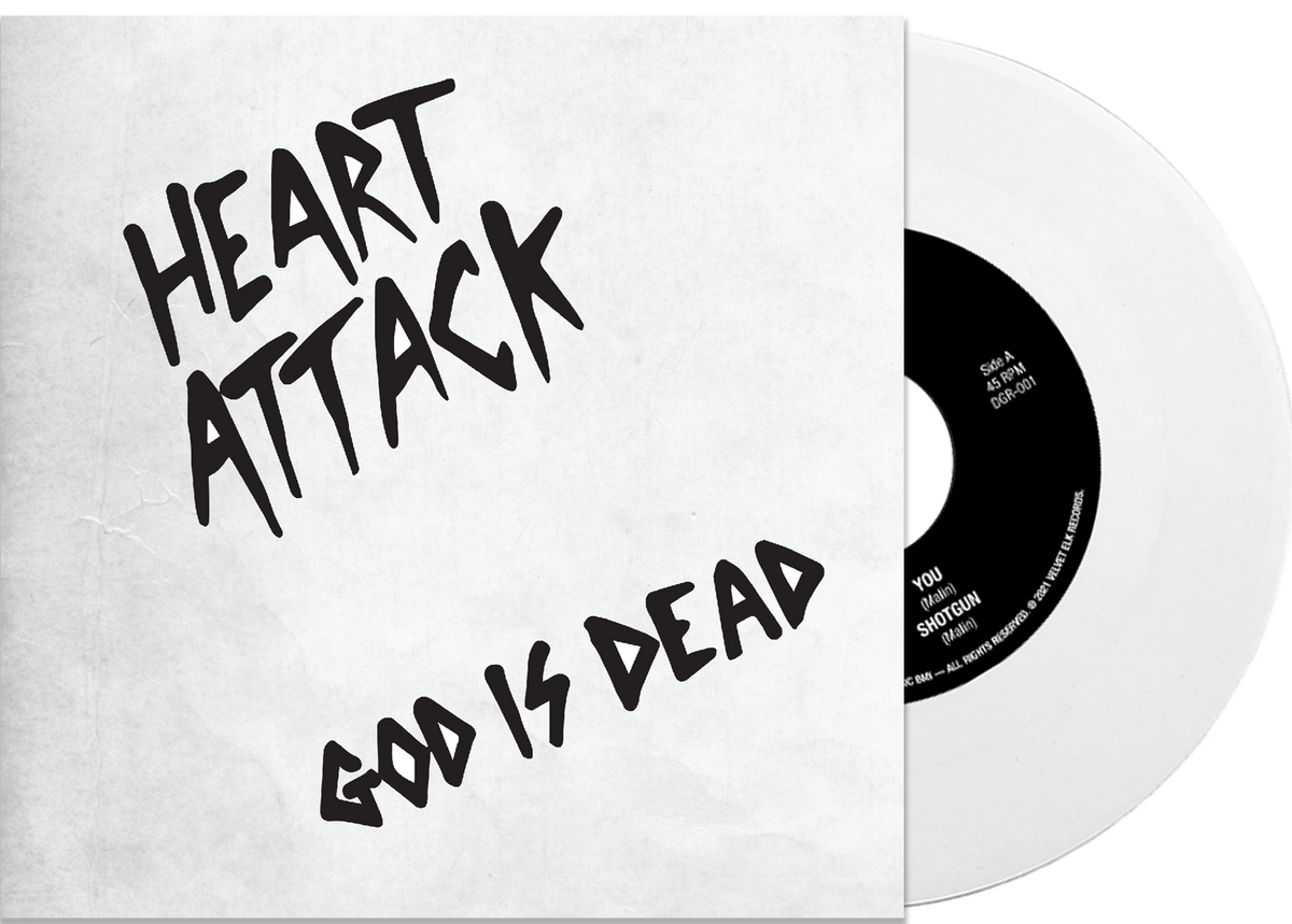HEART ATTACK 'GOD IS DEAD' LIMITED EDITION WHITE 7" ' ONLY 250 MADE