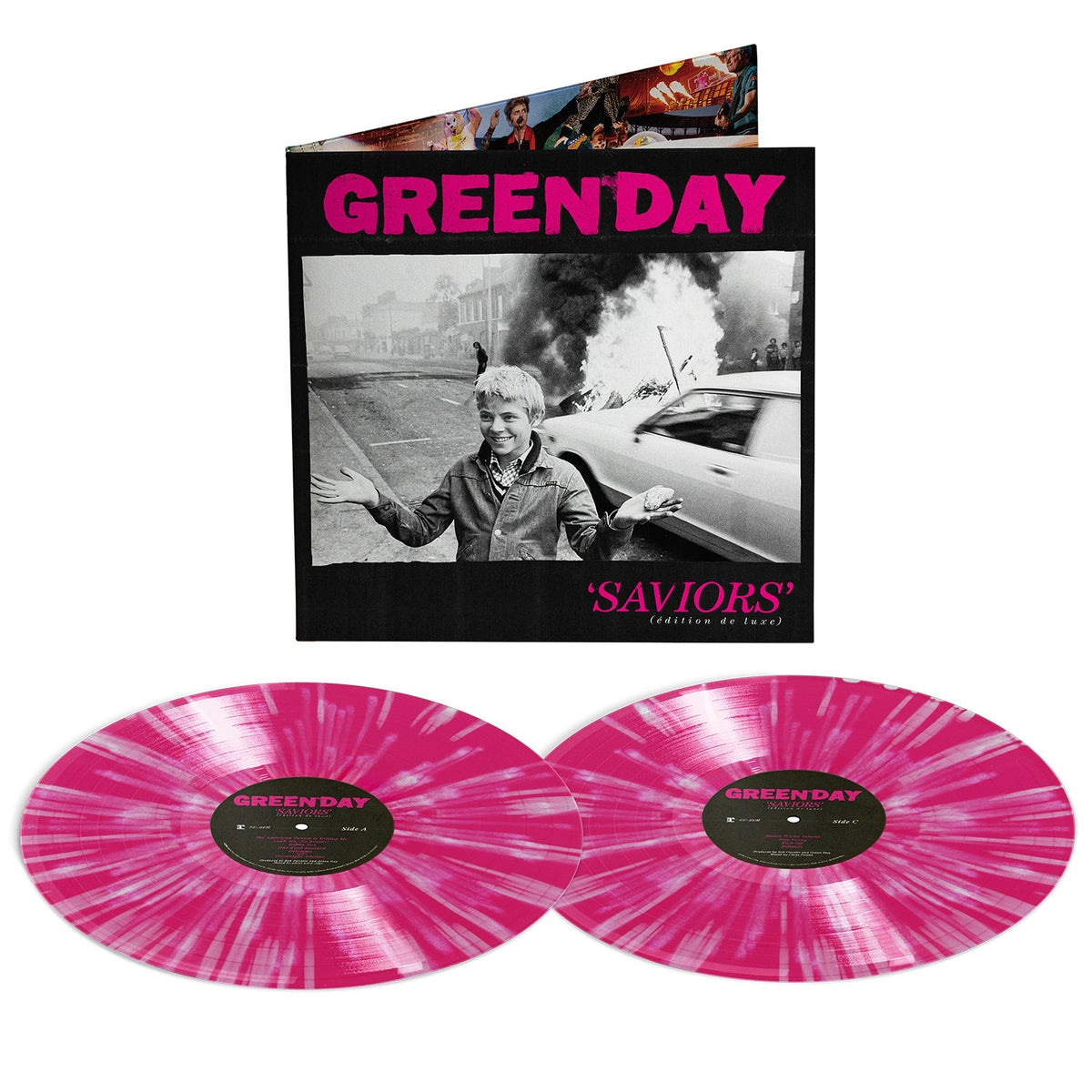 GREEN DAY 'SAVIORS (édition de luxe)' 2LP (Hot Pink w/White Splatter Vinyl)