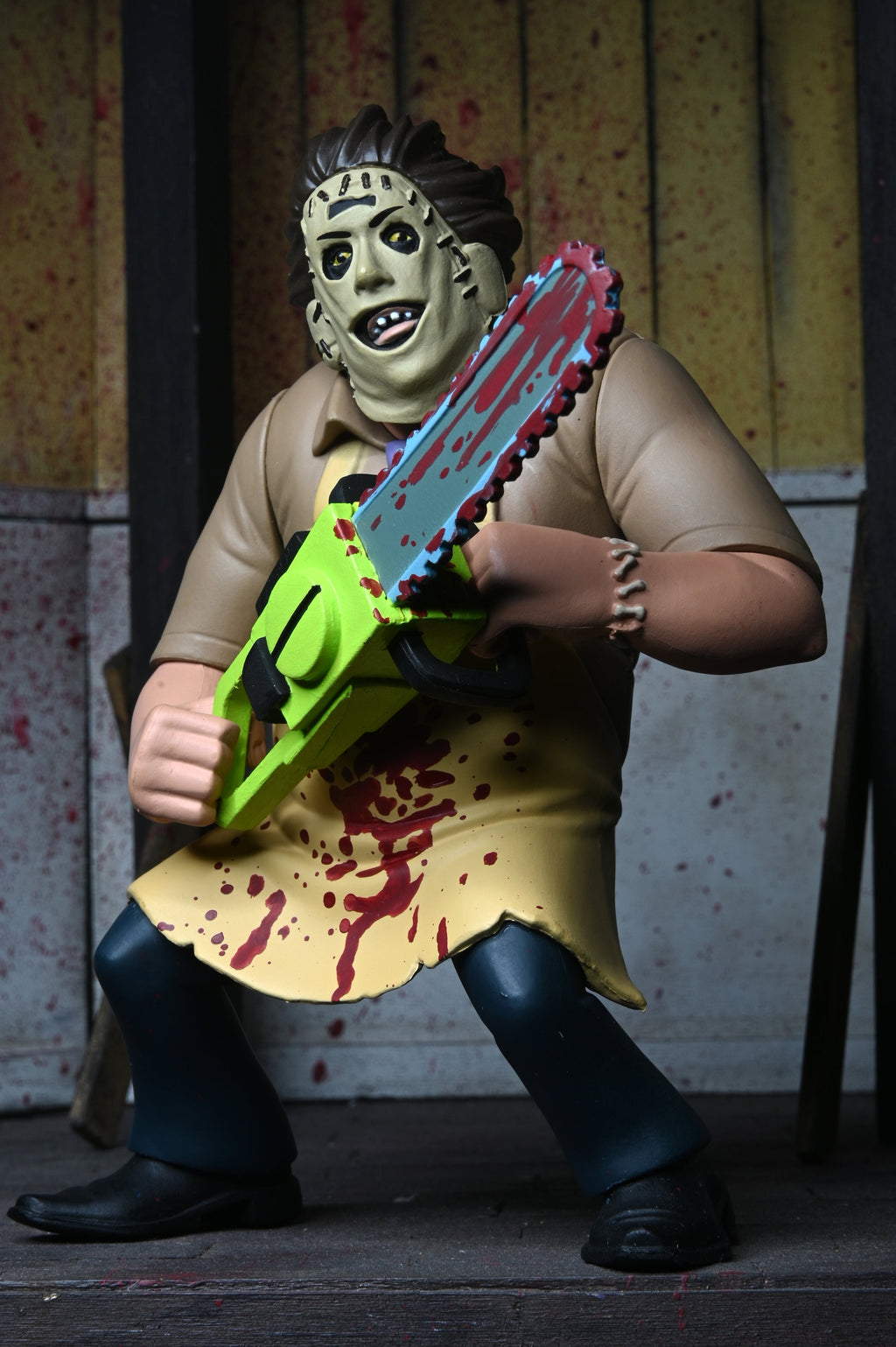 THE TEXAS CHAINSAW MASSACRE 'LEATHERFACE (50th Anniversary)' TOONY TERRORS ACTION FIGURE