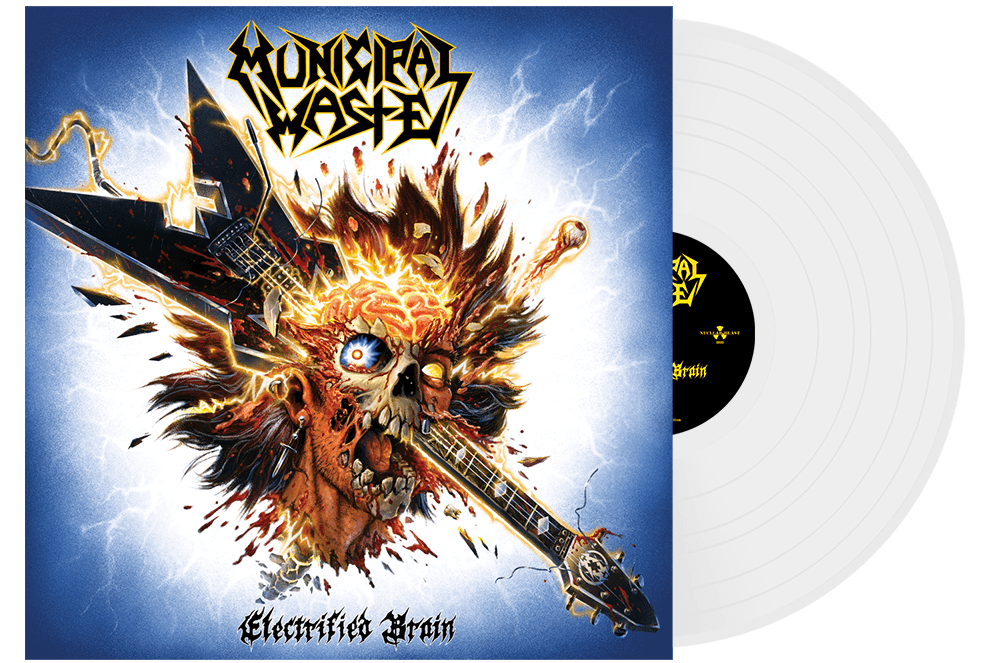MUNICIPAL WASTE 'ELECTRIFIED BRAIN' LIMITED EDITION WHITE LP ' ONLY 300 MADE